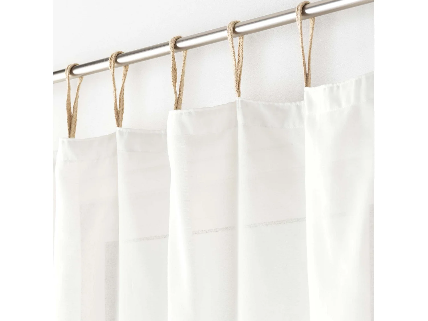 Rideau Voilage à Passants "Belani" 140x240cm Blanc