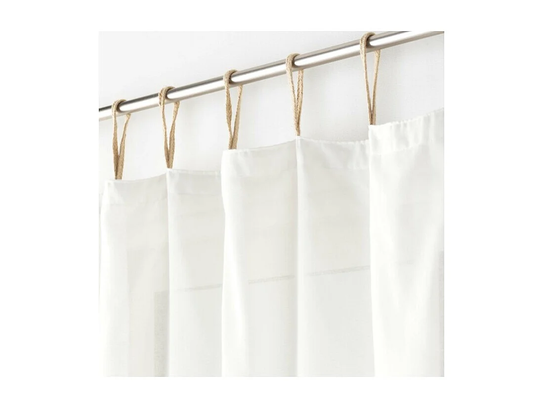 Rideau Voilage à Passants "Belani" 140x240cm Blanc