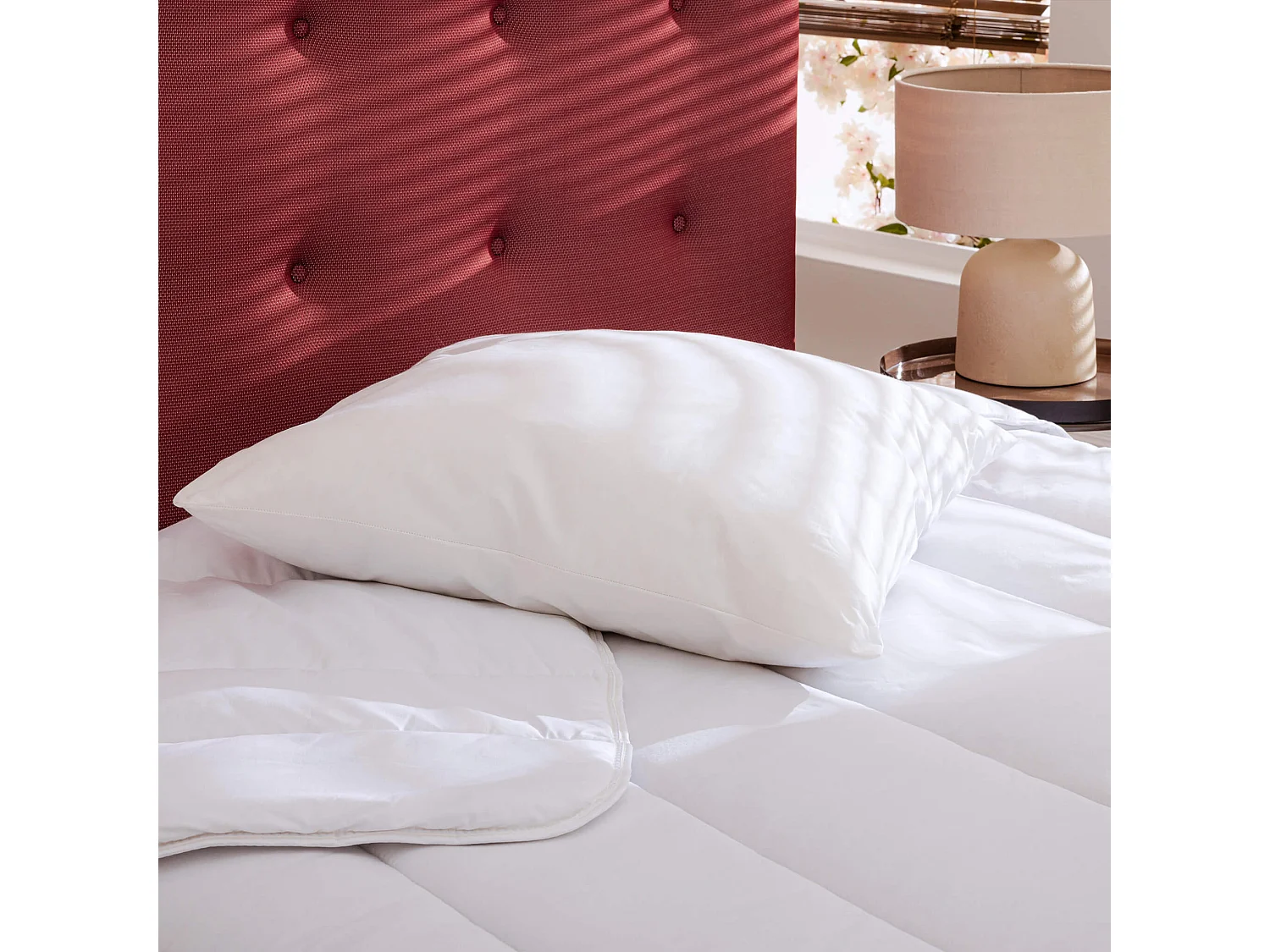 Pack couette hiver 550g 140x200 et 1 oreiller éco naturel moelleux 60x60