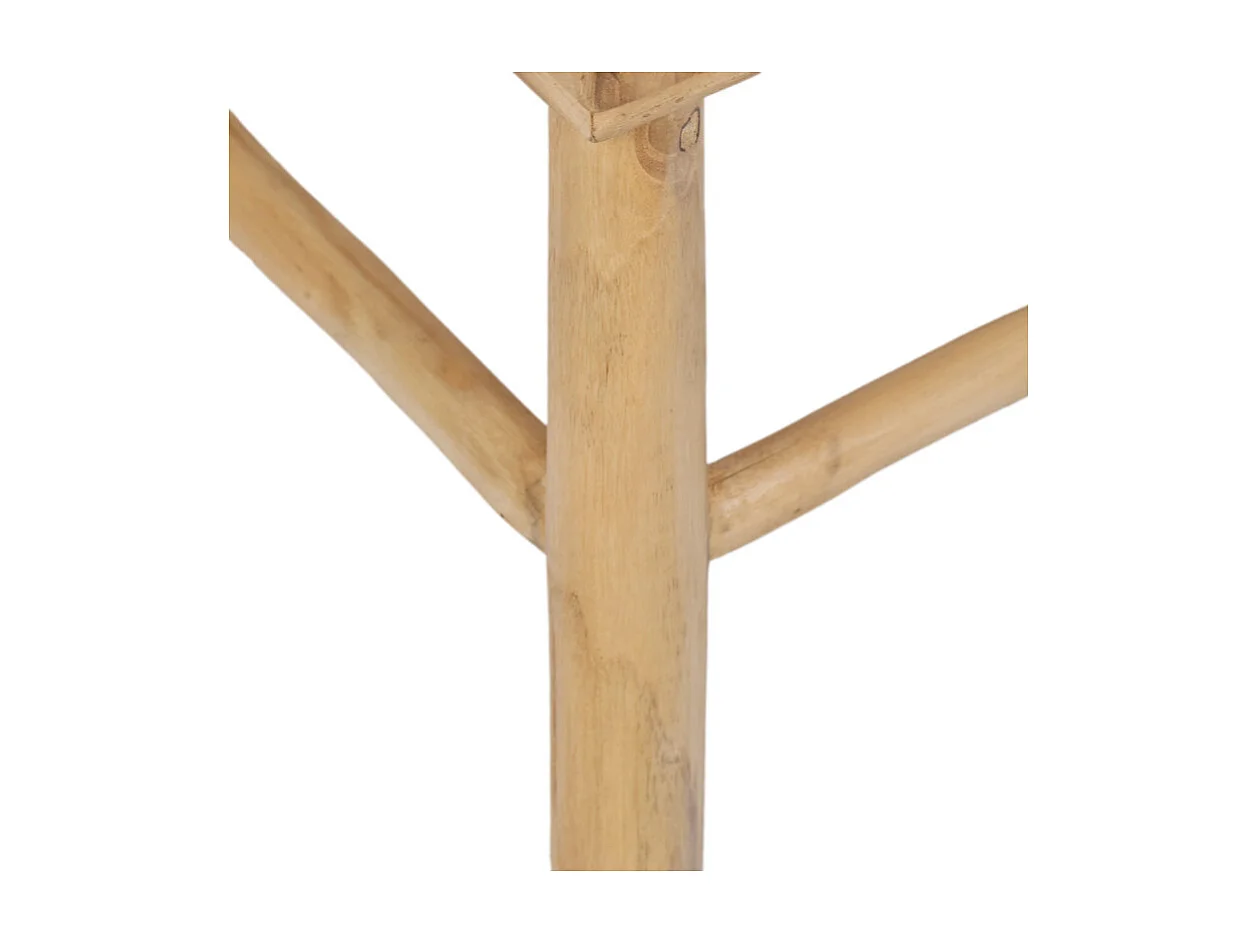 Mini tabouret / Chevet carré en bois de teck naturel - JUDSON