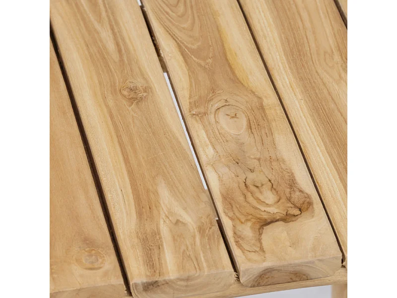 Mini tabouret / Chevet carré en bois de teck naturel - JUDSON