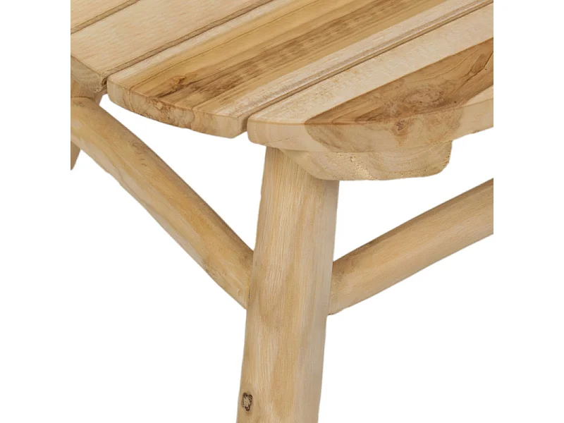 Mini tabouret / Porte plante D.30 en bois de teck naturel - OLIVIA