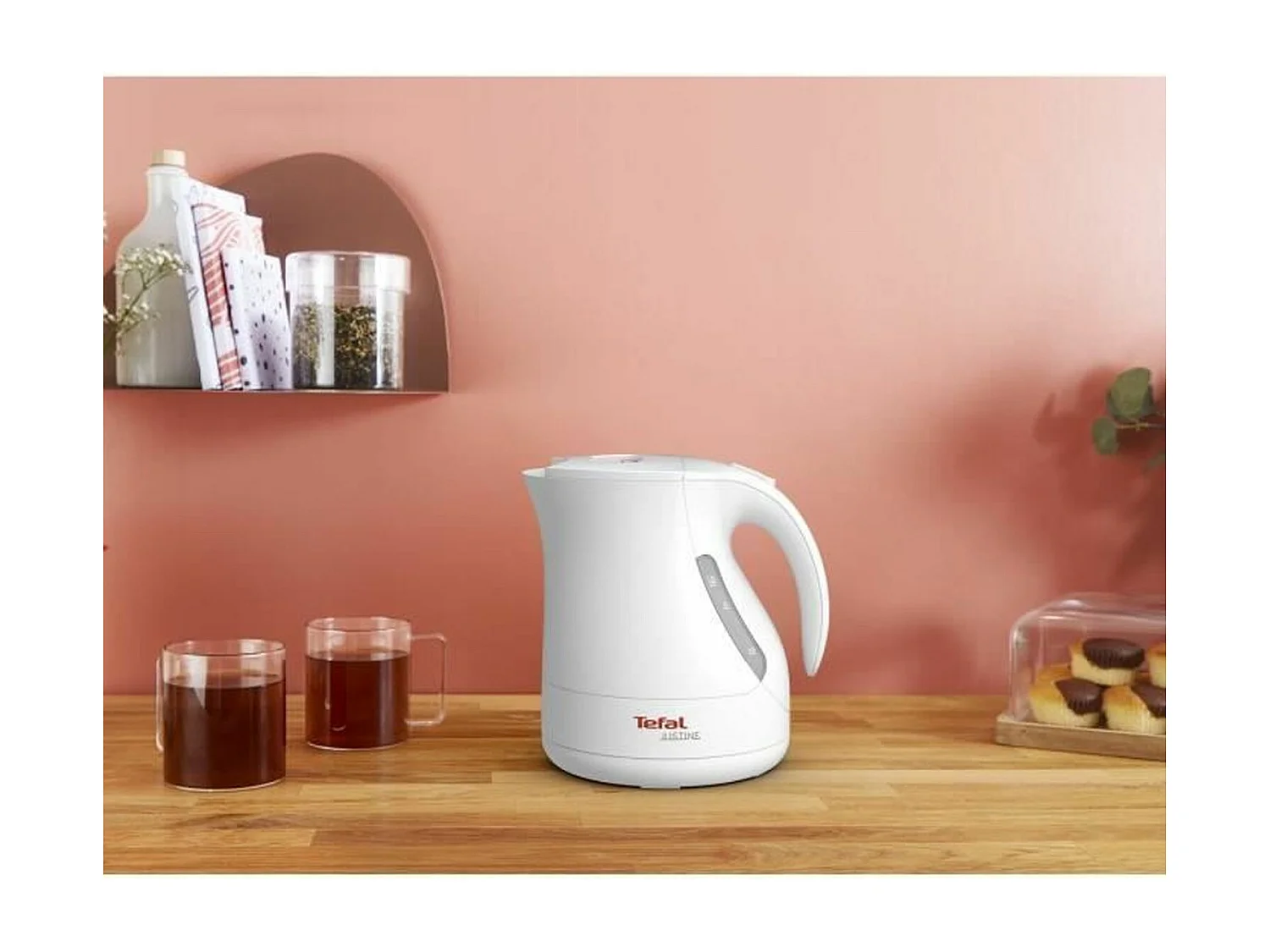 TEFAL Justine Wasserkocher – Weiß – 1,2 l – 2400 W – abnehmbarer Antikalkfilter