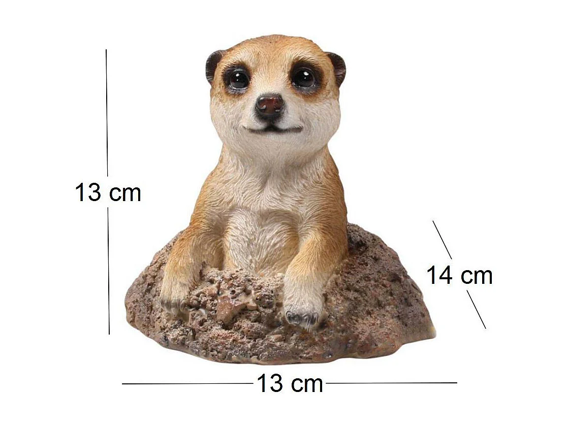 Suricate sortant de terre en résine