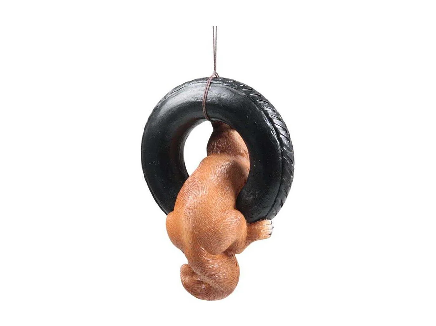 Ecureuil rigolo en résine Pneu