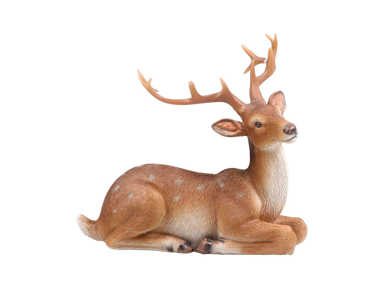 Cerf couché en résine