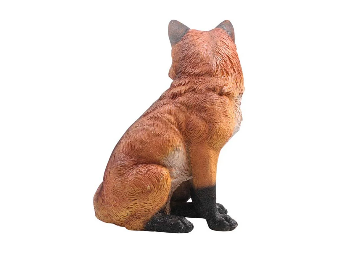 Renard réaliste en résine Assis T2