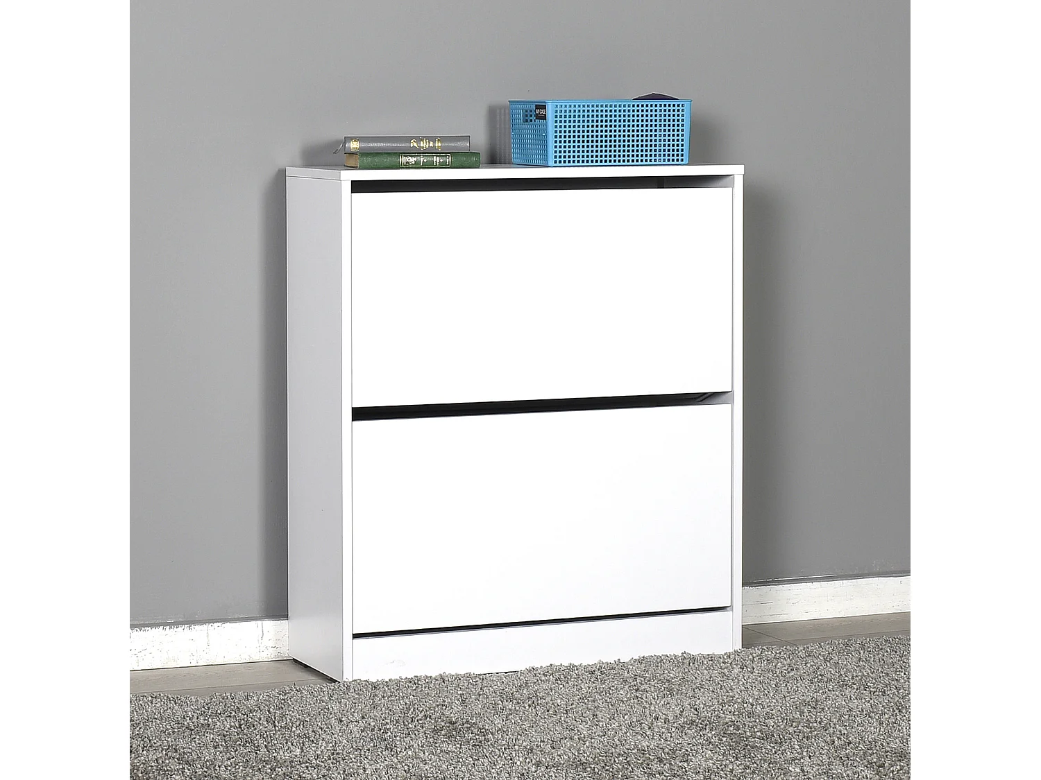 Meuble à chaussures avec 2 portes pliantes 83x73x26 Blanc - Venprodin