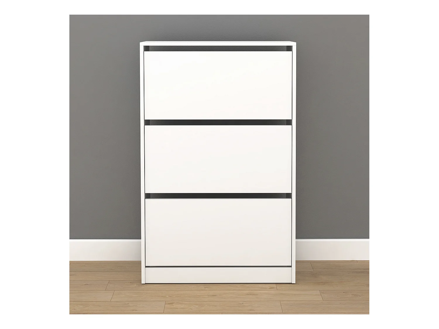 Range-chaussures 3 portes pliantes 121x73x26 blanc - Venprodin