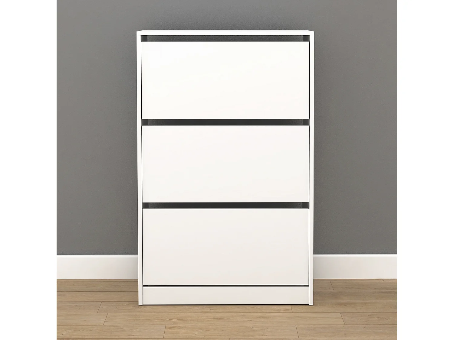 Zapatero 3 Puertas Abatibles 121X73X26 Blanco