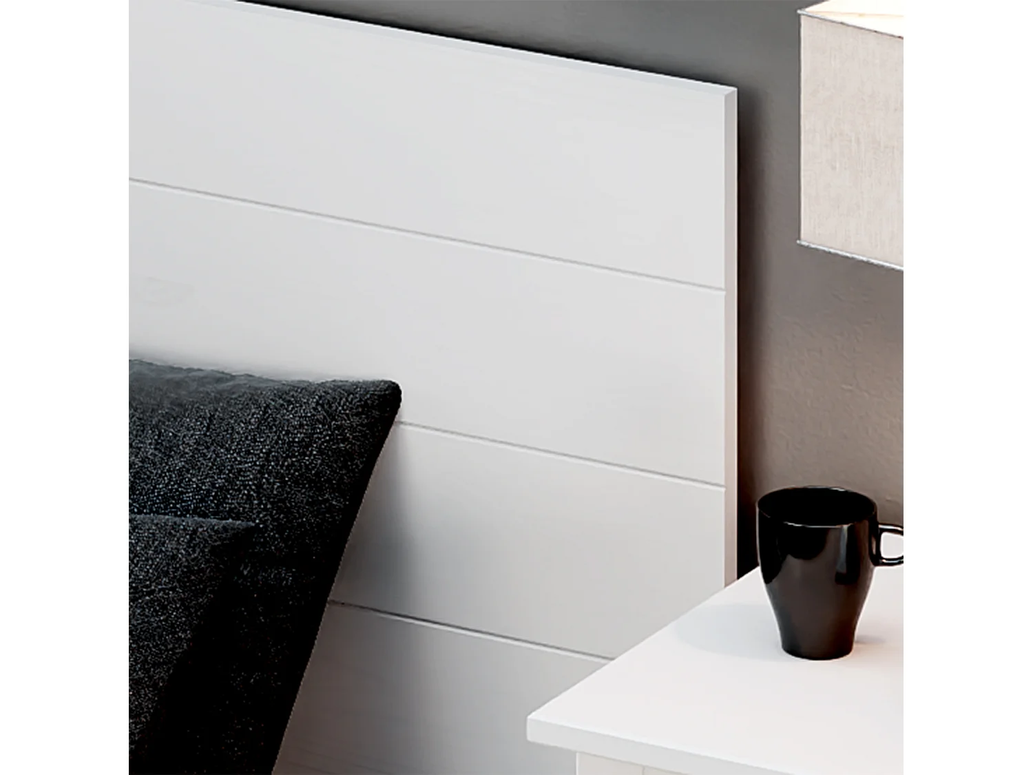 Tête de lit en bois 105 cm Magda 110x45 blanc - Venprodin