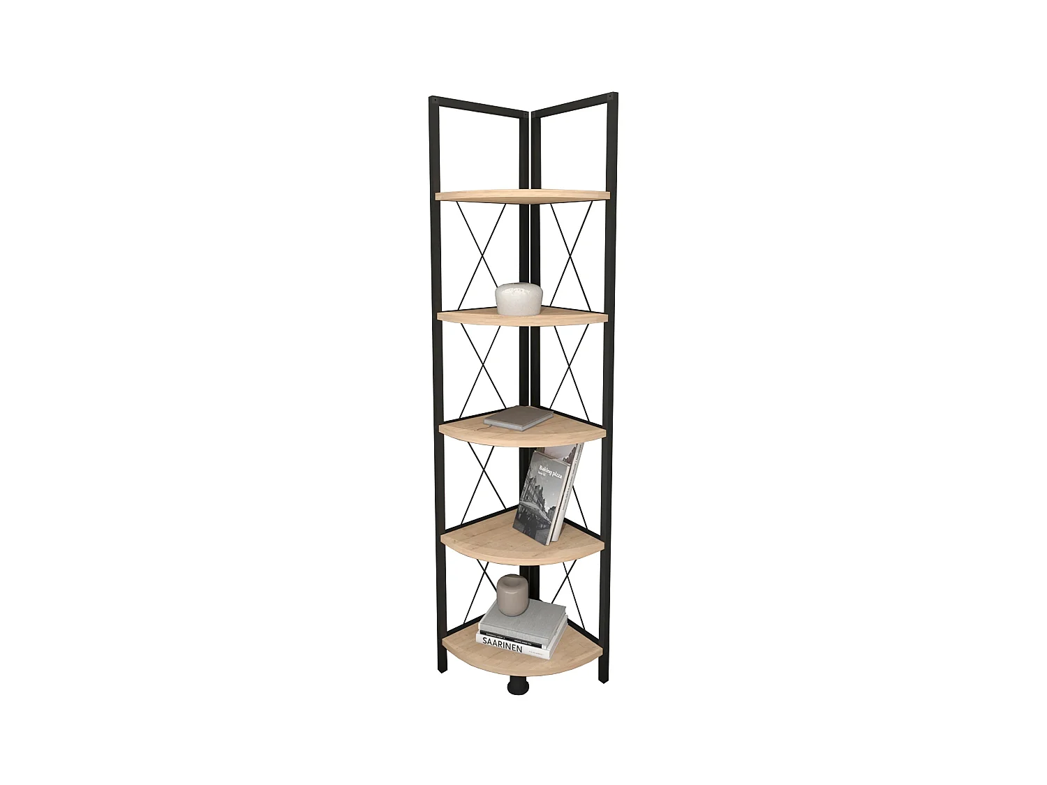 Etagère d'angle métal 5 niveaux 160x67x34 Safir - Venprodin