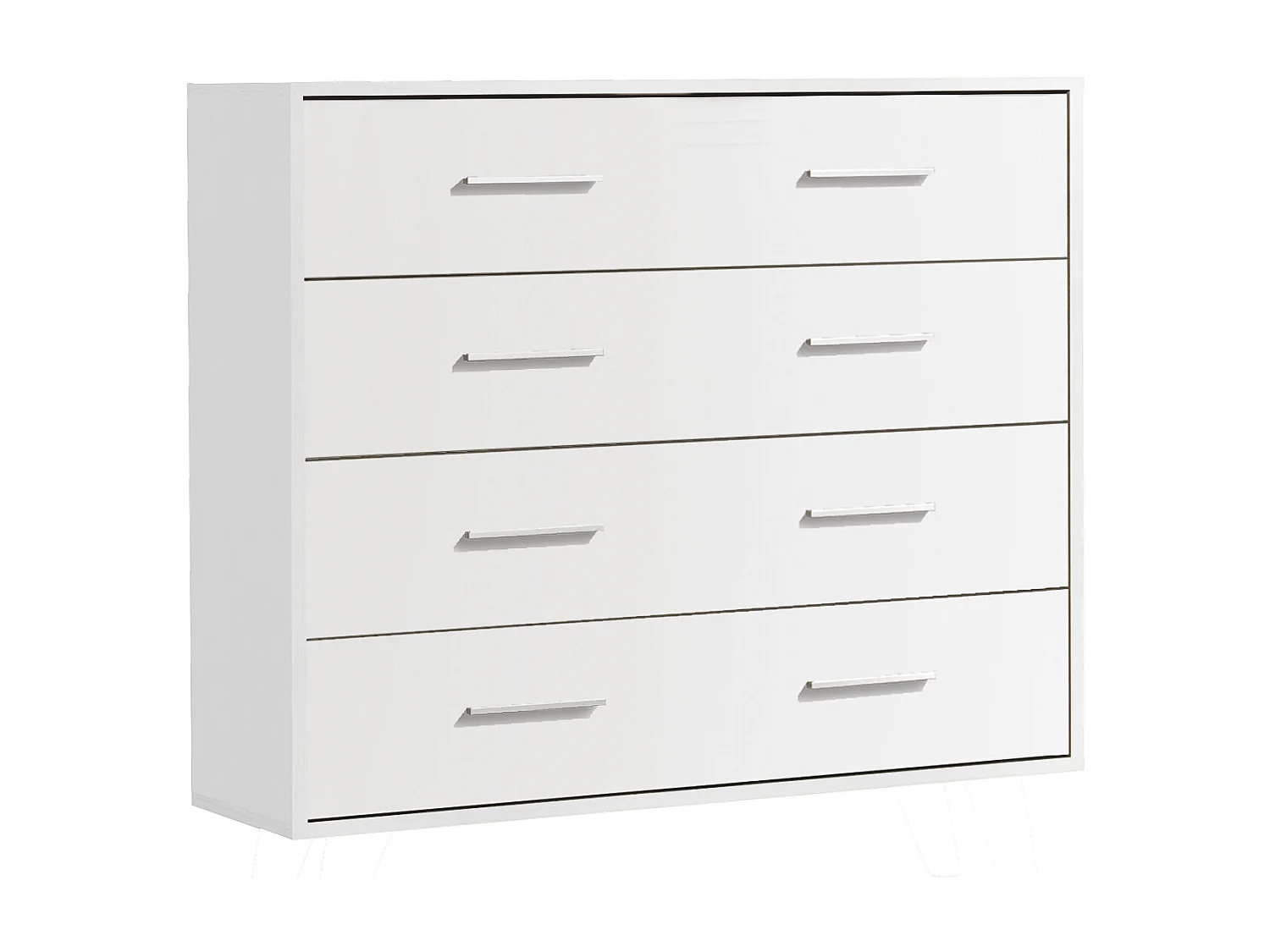 Commode 4 tiroirs 80x90x35 blanc - Venprodin