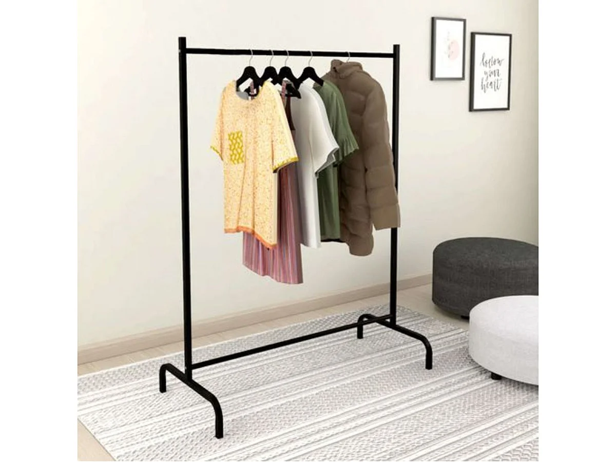 Portemanteau Simple en Métal 137x104x48 Noir - Venprodin