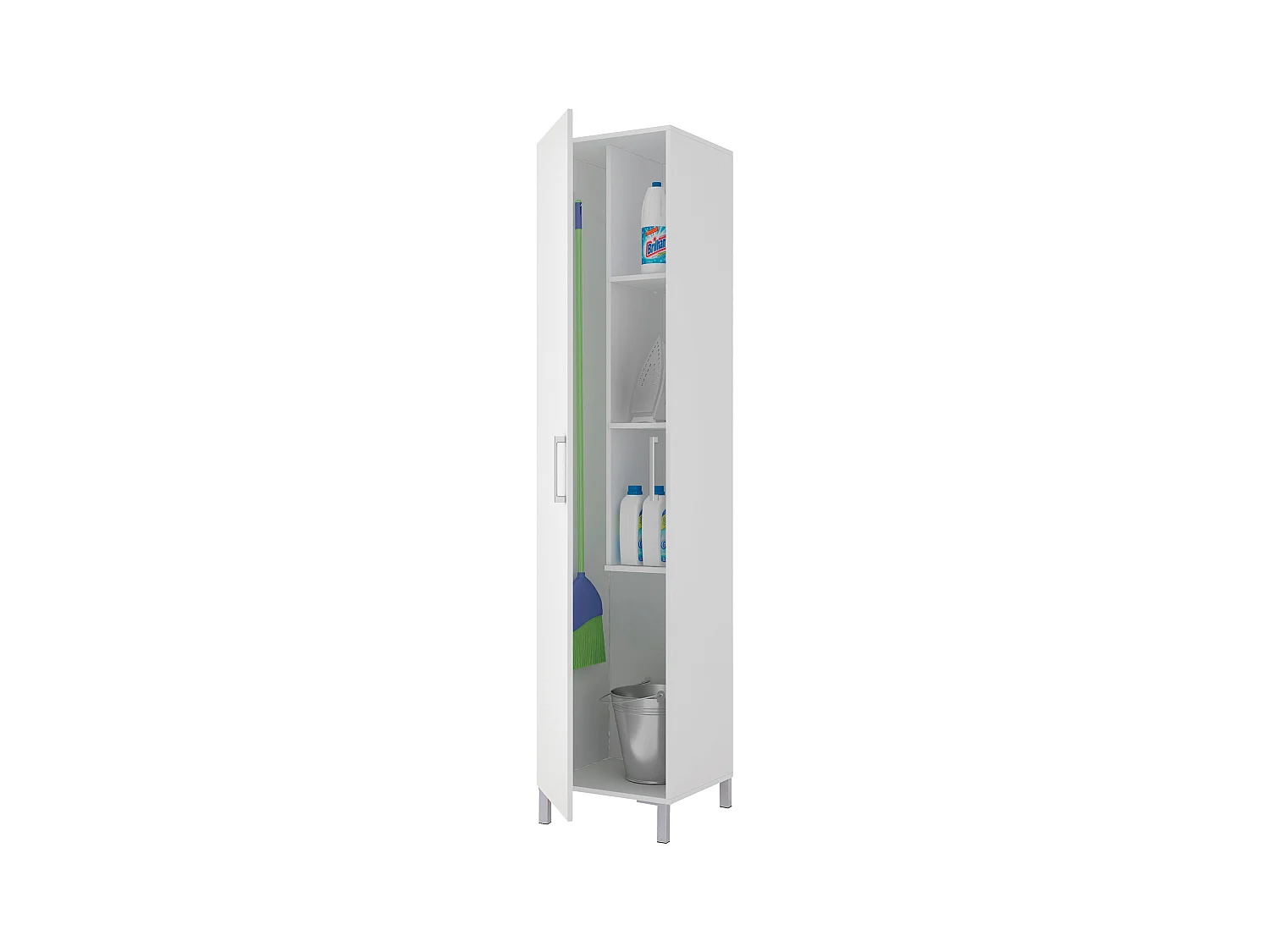 Armoire Maison 1 Porte 187x42x41 Pieds Blanc - Venprodin