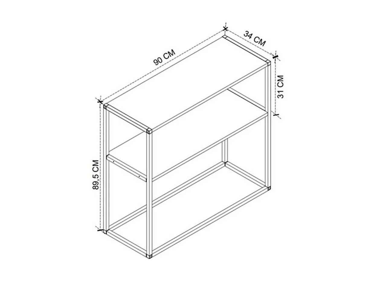 Consola De Metal Con Soporte De Exhibición Moderno 90X90X34 Safir