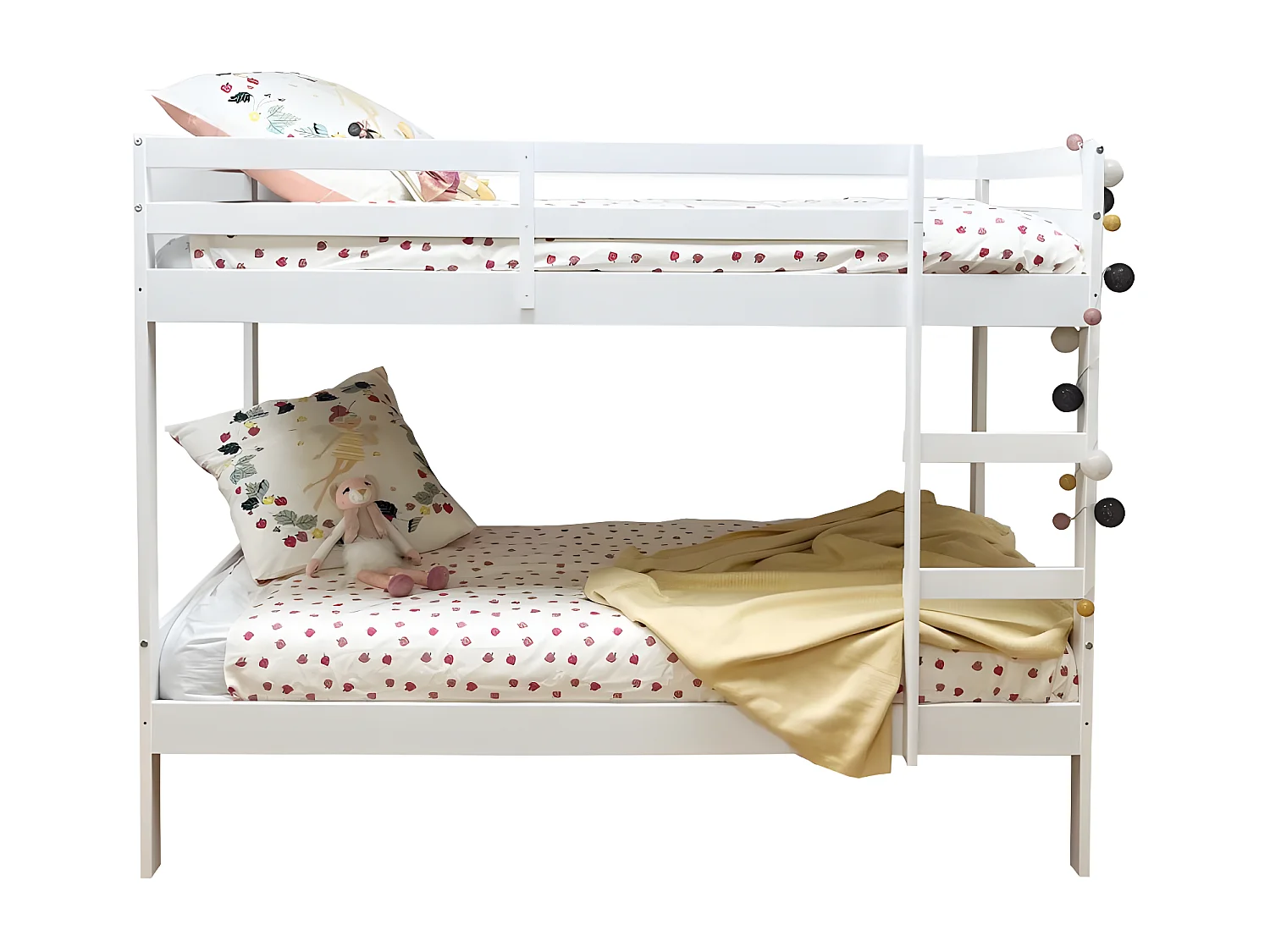 Litera infantil madera blanca 90x190cm
