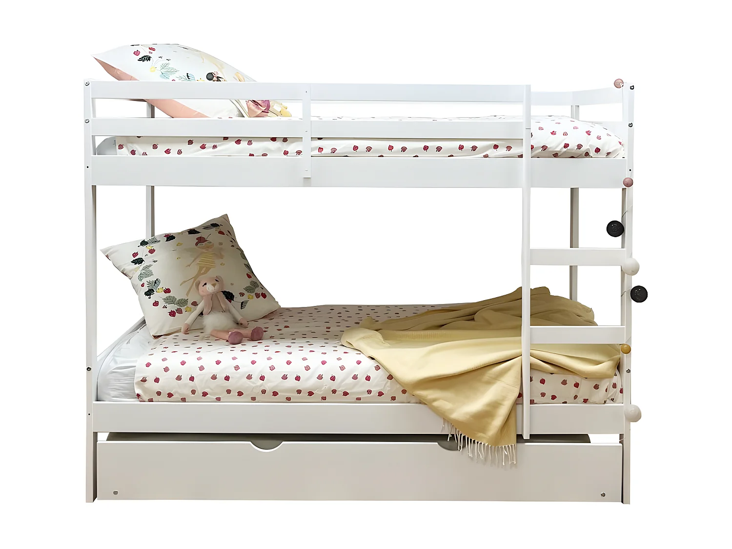 Litera infantil madera blanca 90x190cm
