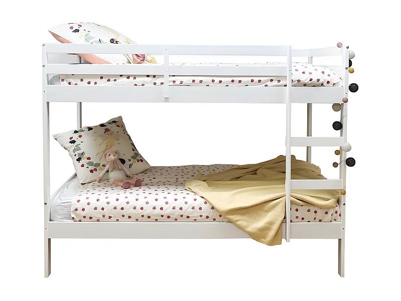 Litera infantil madera blanca 90x190cm