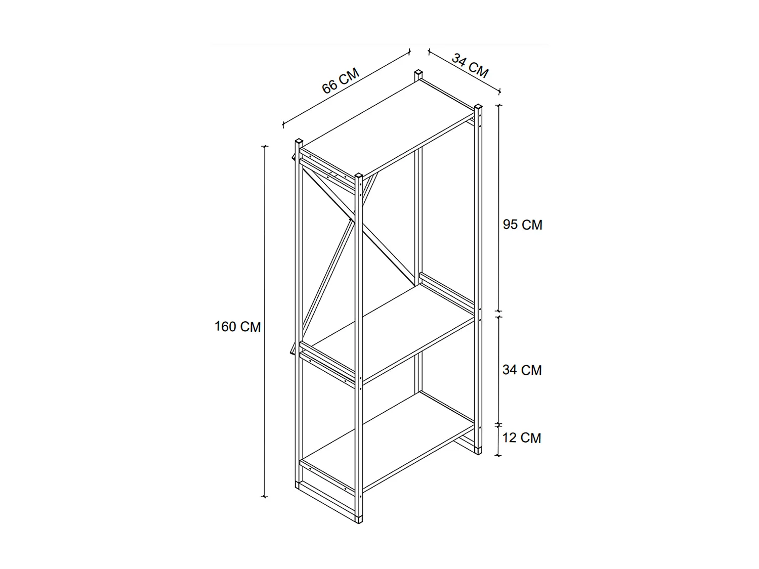Armario De Ropa De Metalico Con Compartimentos Gran Capacidad 160X66X34 Safir