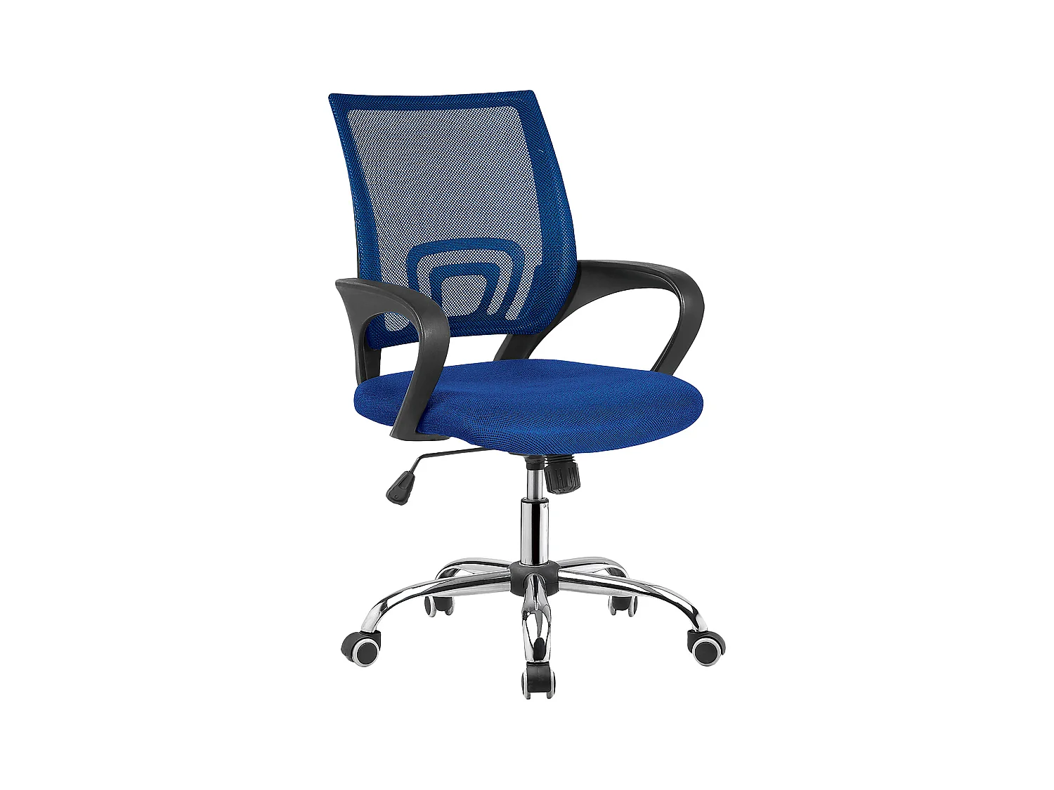Chaise de bureau pivotante Saray avec accoudoirs bleu - Venprodin