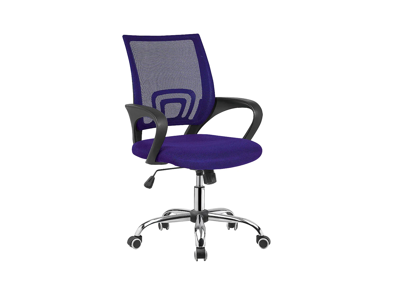 Chaise de bureau pivotante Saray avec accoudoirs violets - Venprodin
