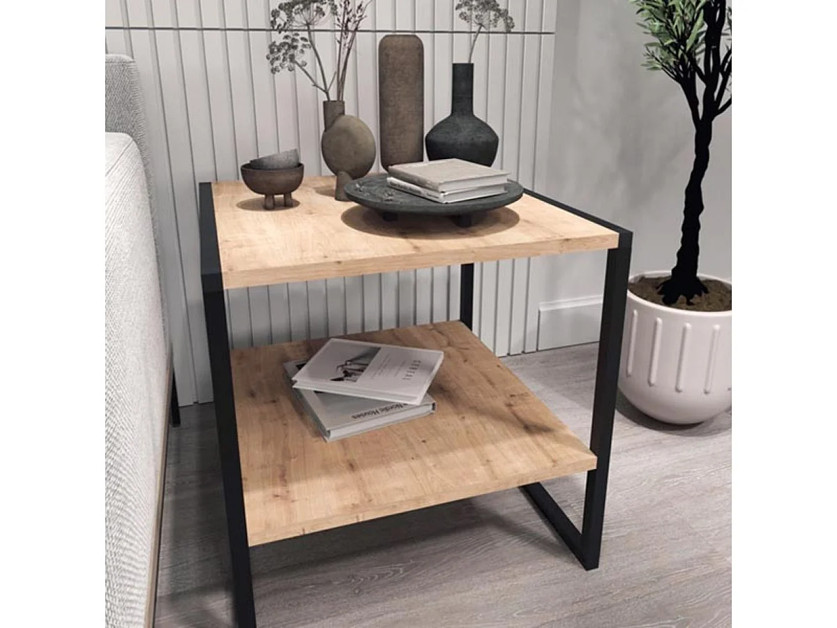 Mesa de centro metálica funcional 56X50X50 Safir