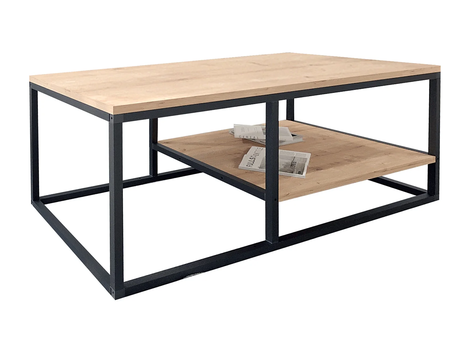 Mesa de centro metálica 2 níveis 42X105X50 Safir
