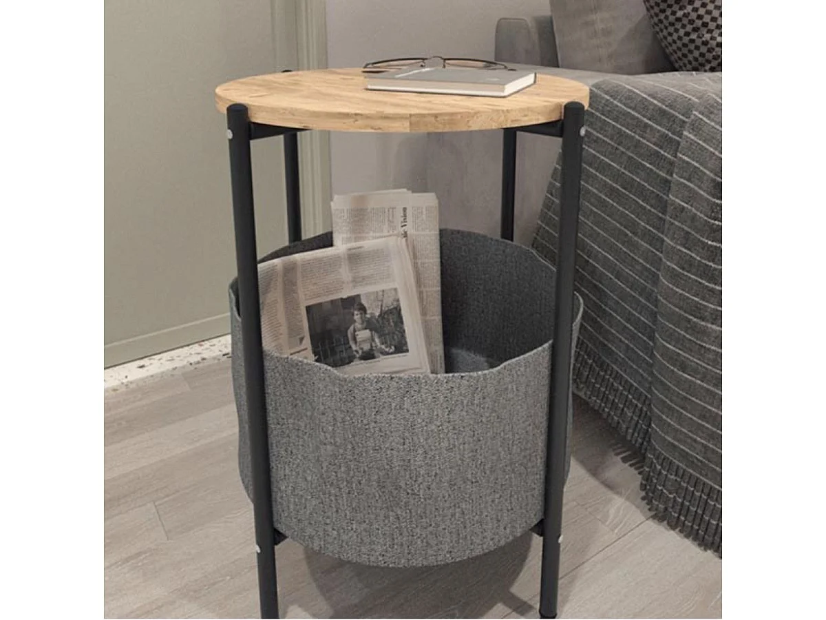 Mesa Centro De Metal Redonda 60X43X43 Safir