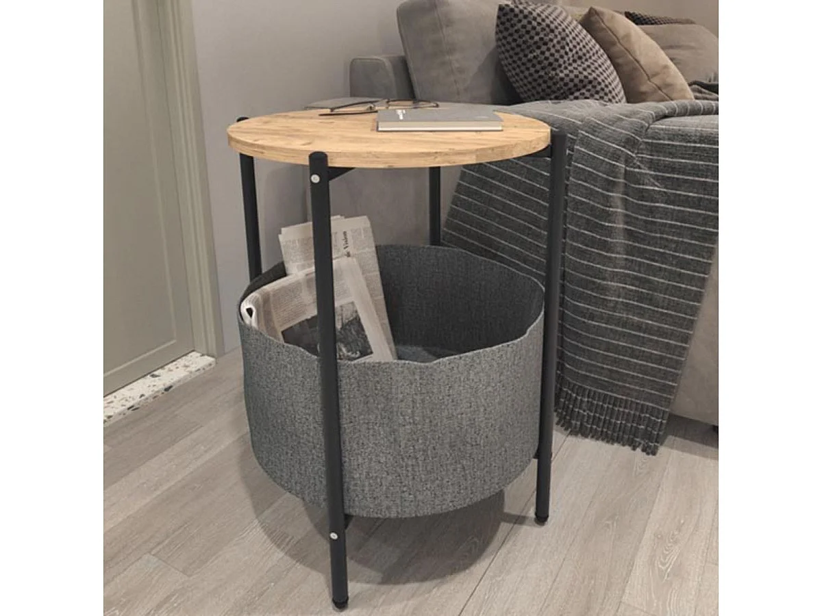 Mesa Centro De Metal Redonda 60X43X43 Safir