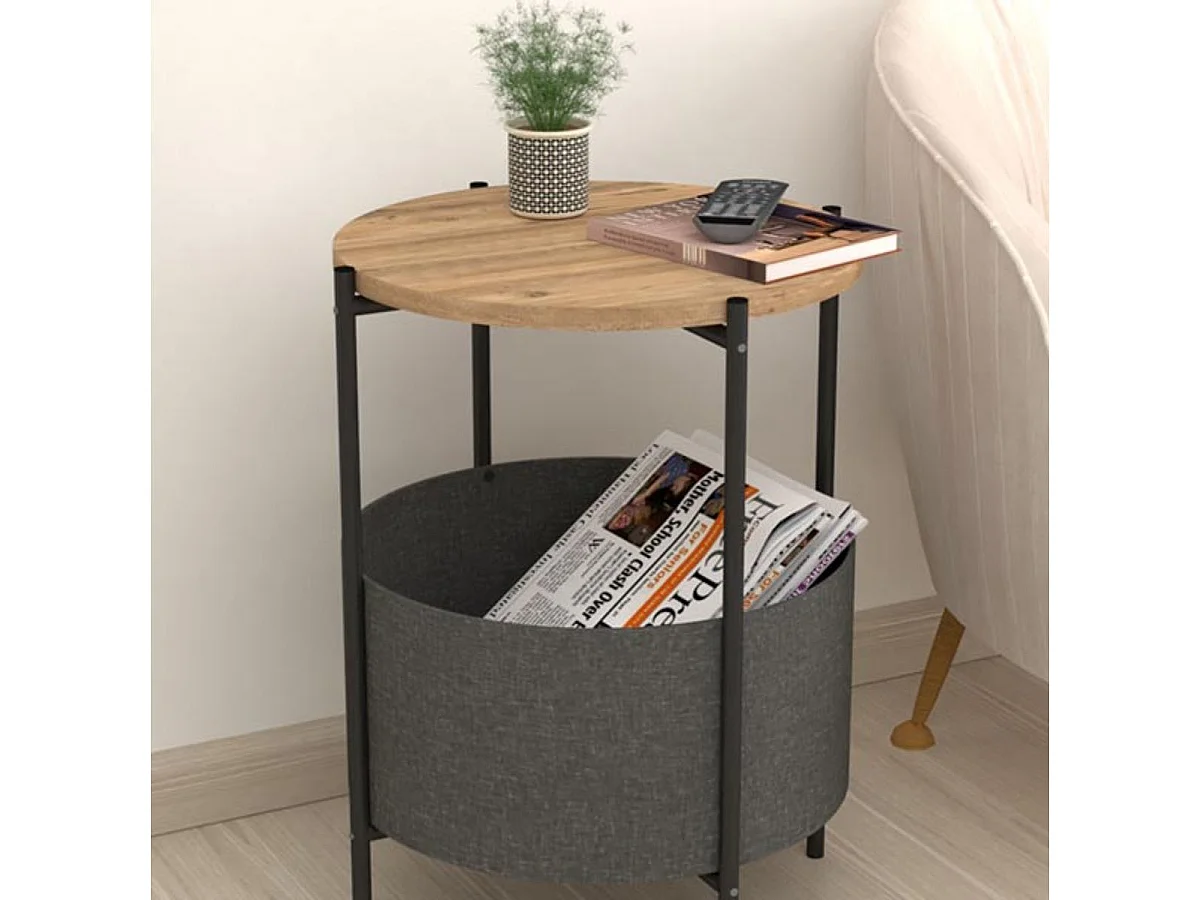 Table basse ronde en métal 60x43x43 Safir - Venprodin