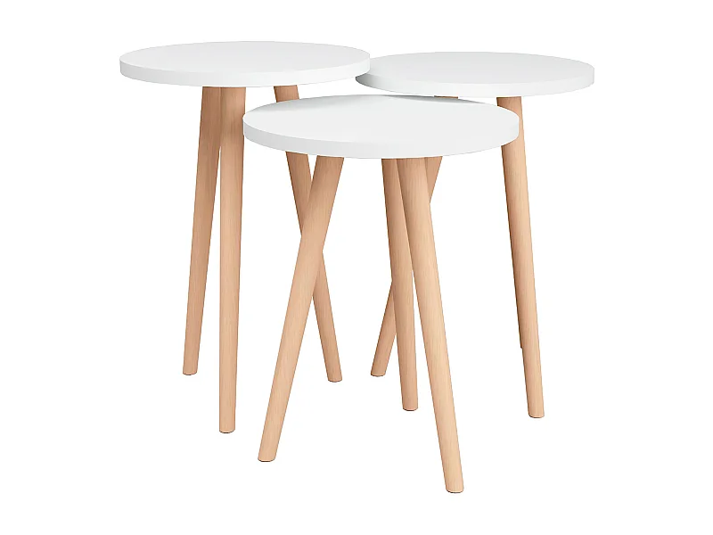 Mesa Centro Redonda 49X35X35 Blanco