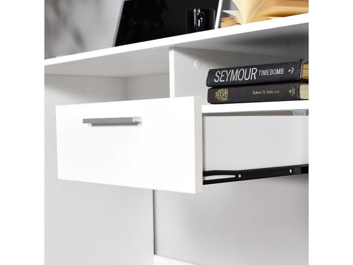 Mesa Escritorio Para Ordenador 1 Cajón 75X120X60 Blanco