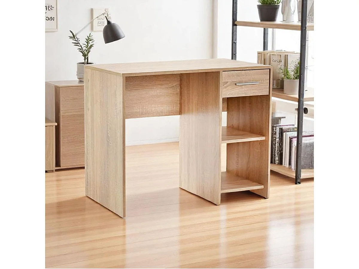Mesa Escritorio 1 Cajón Con Estantes 74X90X51 Cambrian