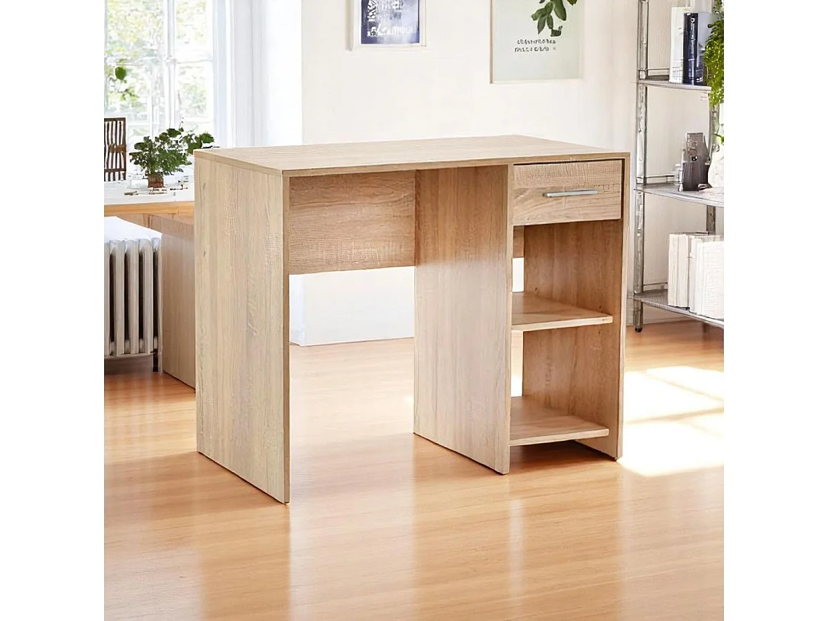 Mesa Escritorio 1 Cajón Con Estantes 74X90X51 Cambrian