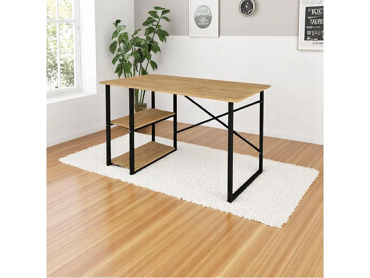 Mesa Base Metálica 2 Prateleiras 75X120X60 Safir