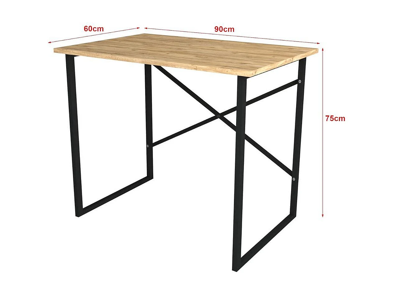 Mesa Escritorio Base Metal 75X90X60 Safir