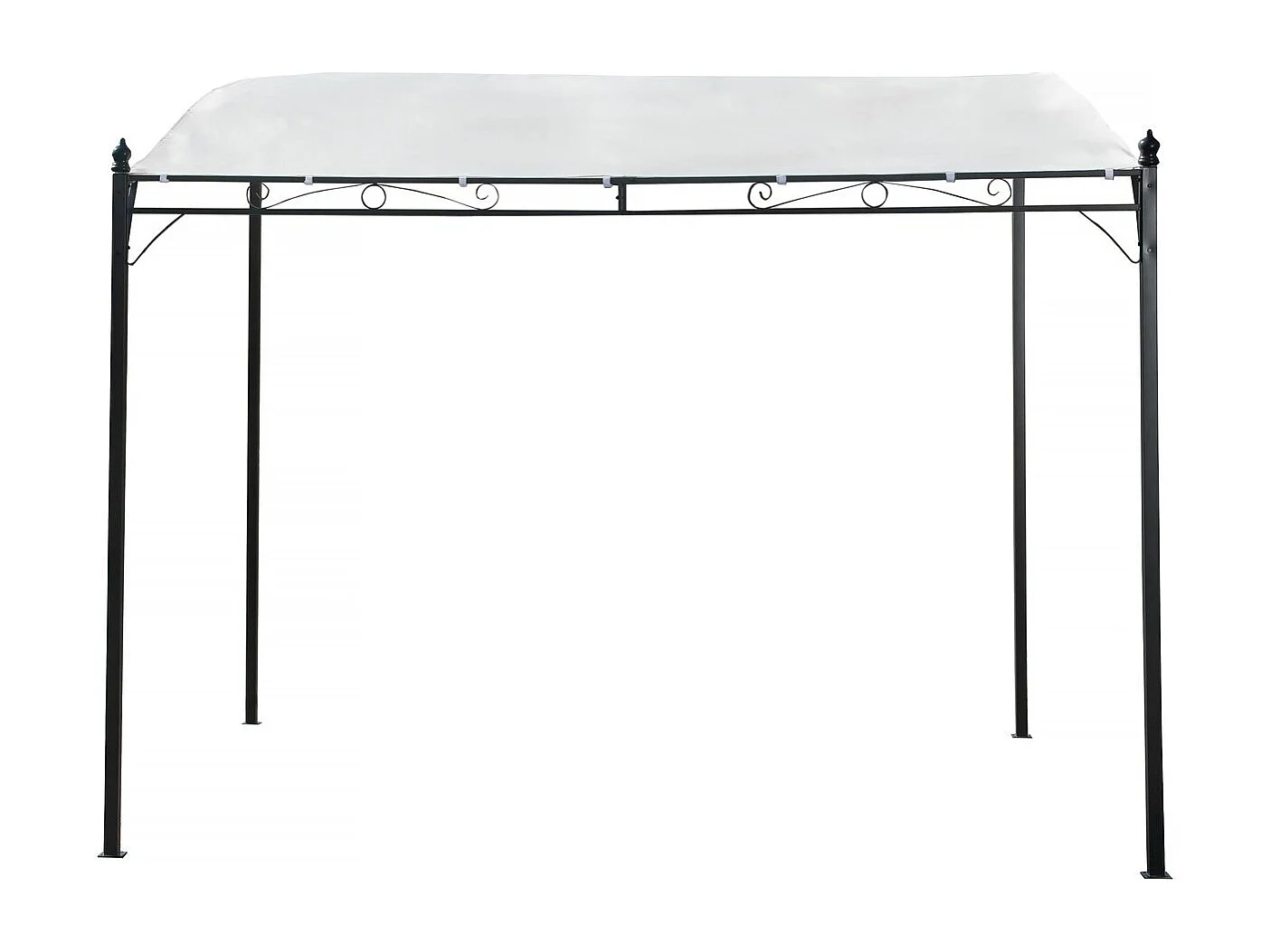 Pergola metaal met aflopend dak - 3 x 2,5 m - Beige - lichtbruin