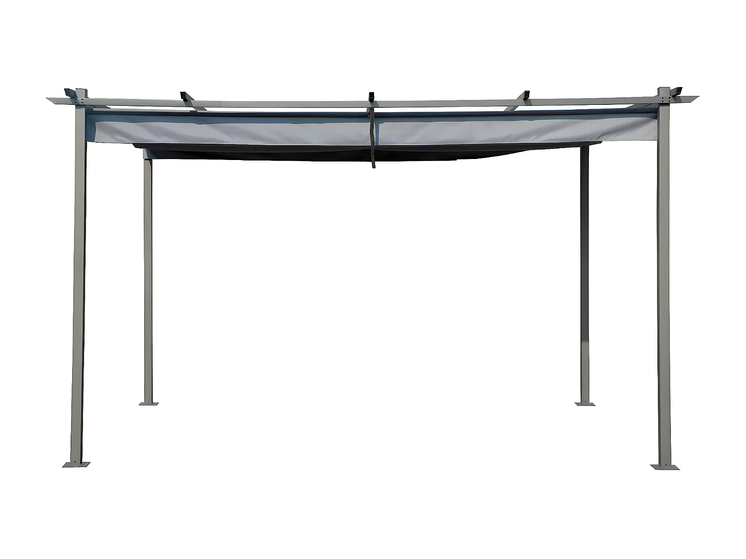 Pergola en métal avec toit rétractable - 3 x 4 m - Gris anthracite