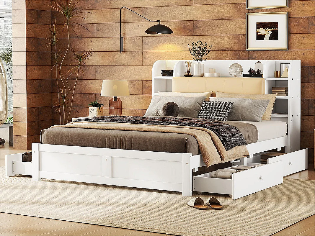 Cama entresuelo 90x200 cm - cama infantil multifuncional - equipada con armario y escritorio - de pino macizo - Gris