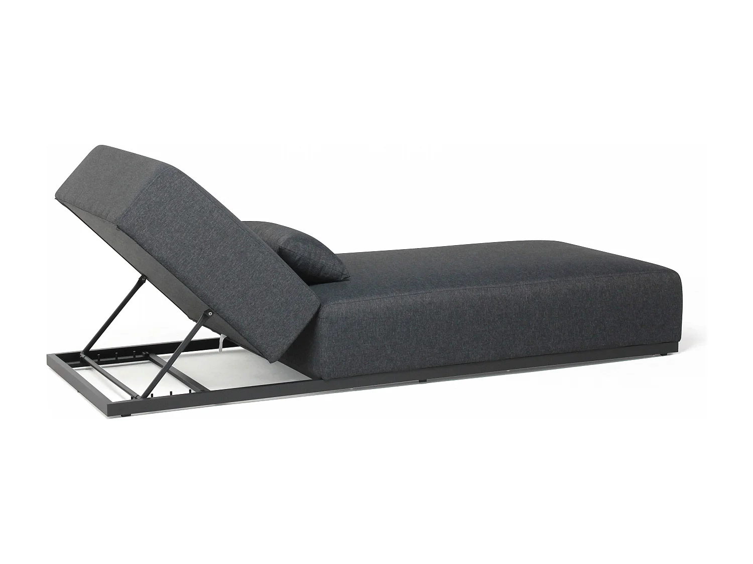 Bain de soleil avec coussin inclinable 5 positions gris - Havana