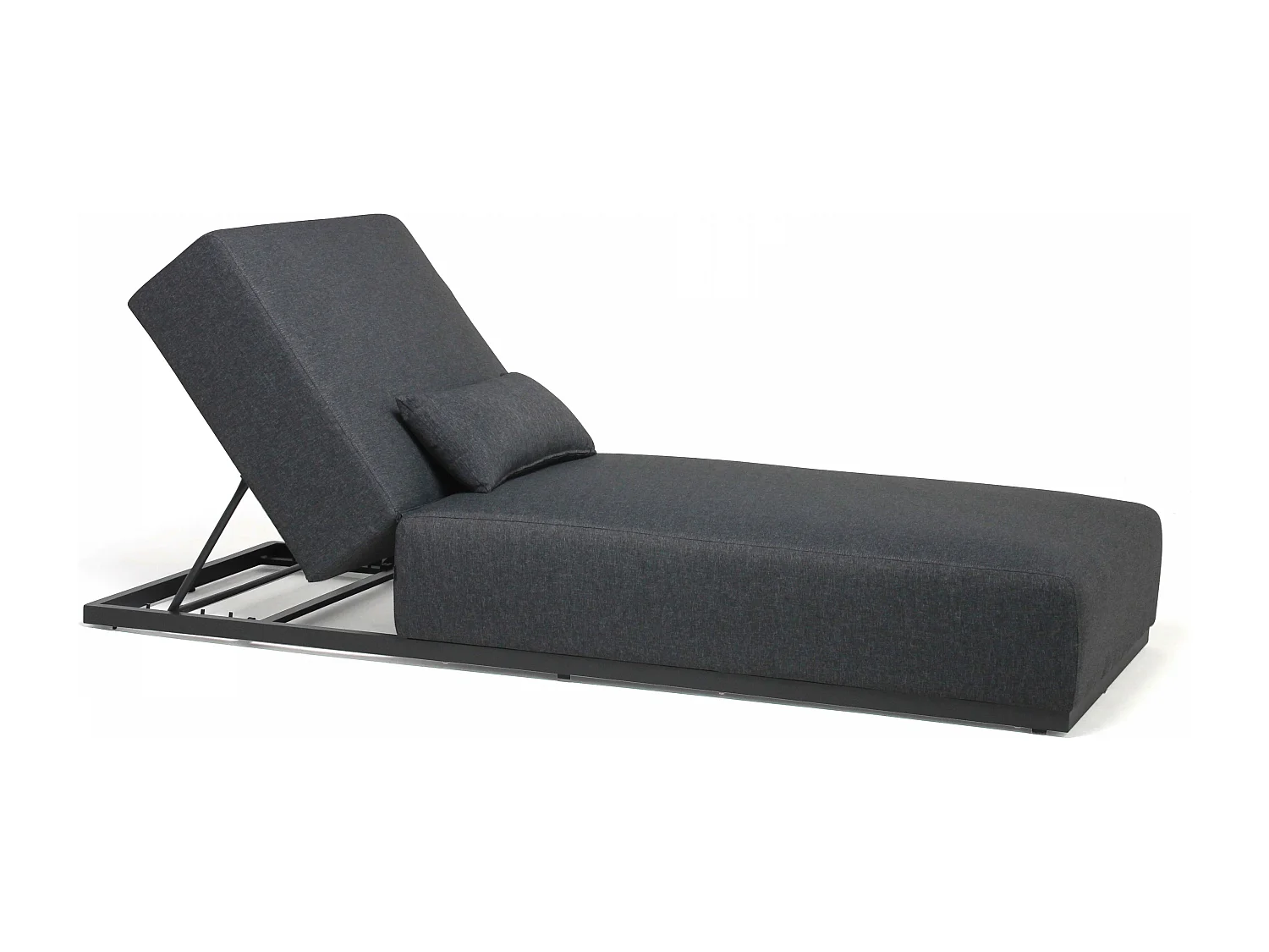Bain de soleil avec coussin inclinable 5 positions gris - Havana
