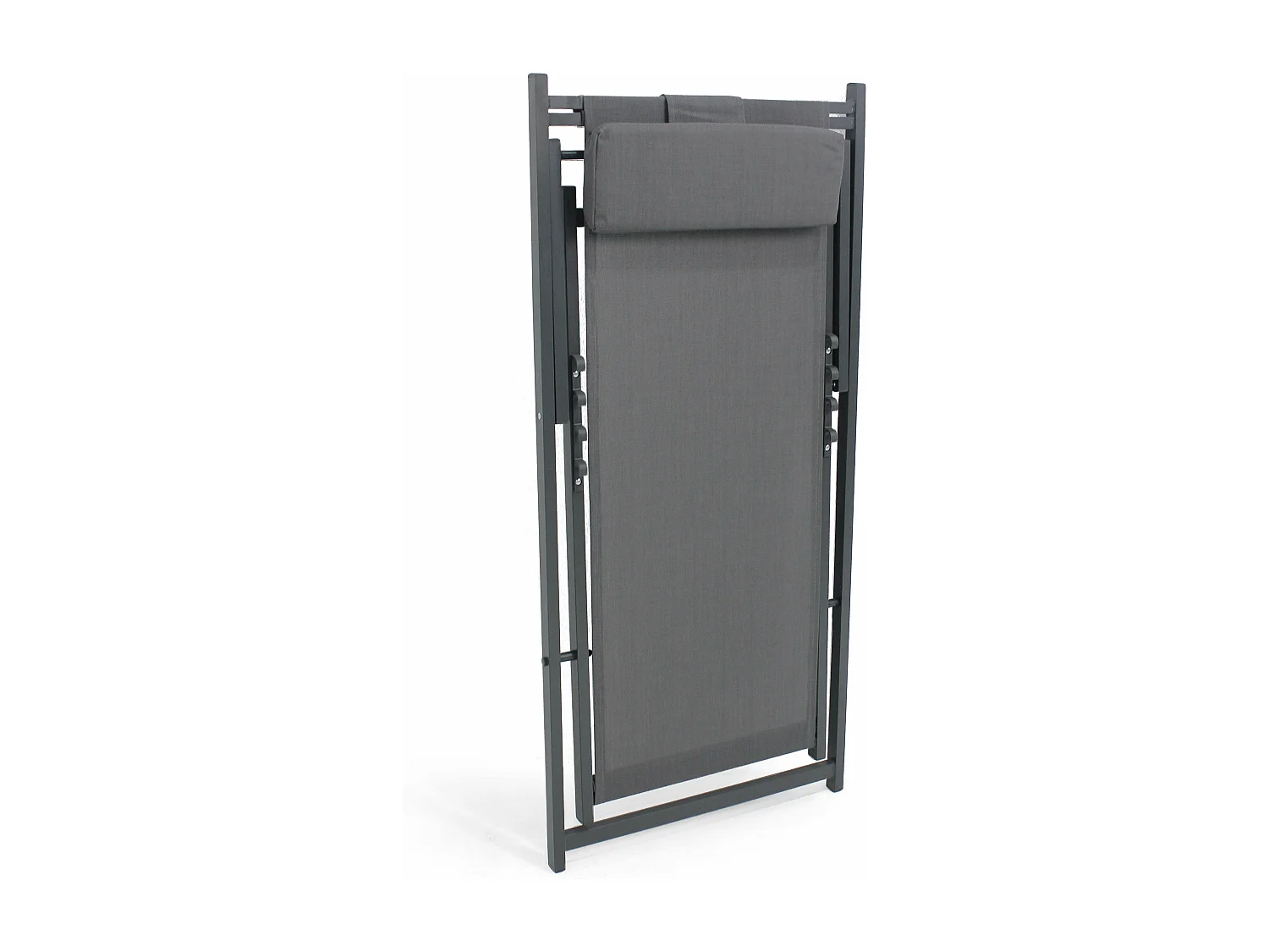 Lot de 2 transats en aluminium anthracite