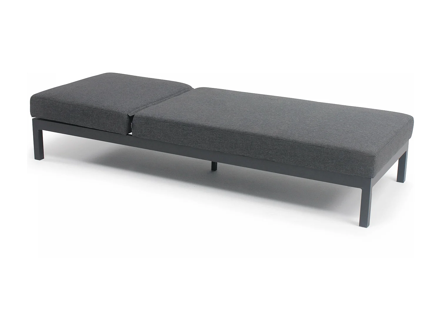 Lot de 2 bains de soleil en aluminium gris - Galapagos