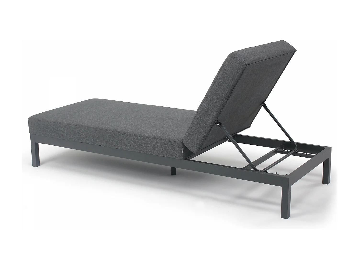 Lot de 2 bains de soleil en aluminium gris - Galapagos