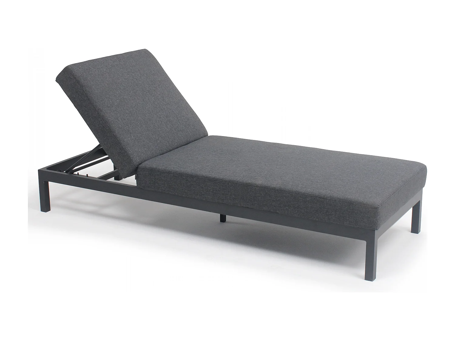 Lot de 2 bains de soleil en aluminium gris - Galapagos