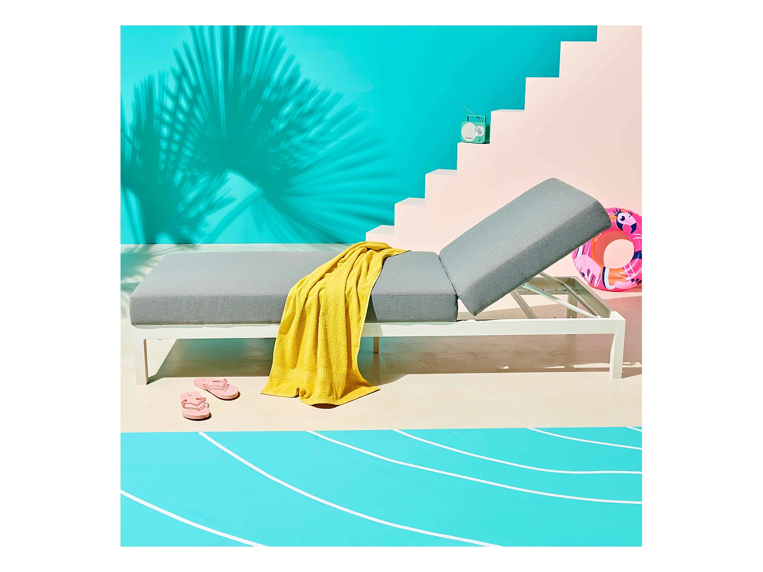 Bain de soleil en aluminium blanc - Galapagos