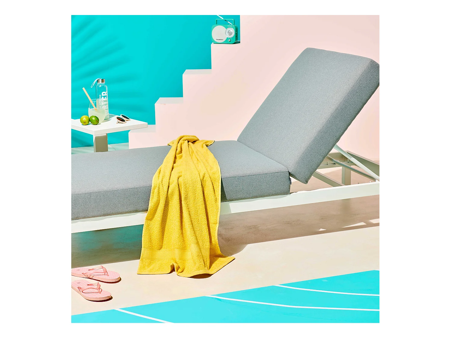 Bain de soleil en aluminium blanc - Galapagos