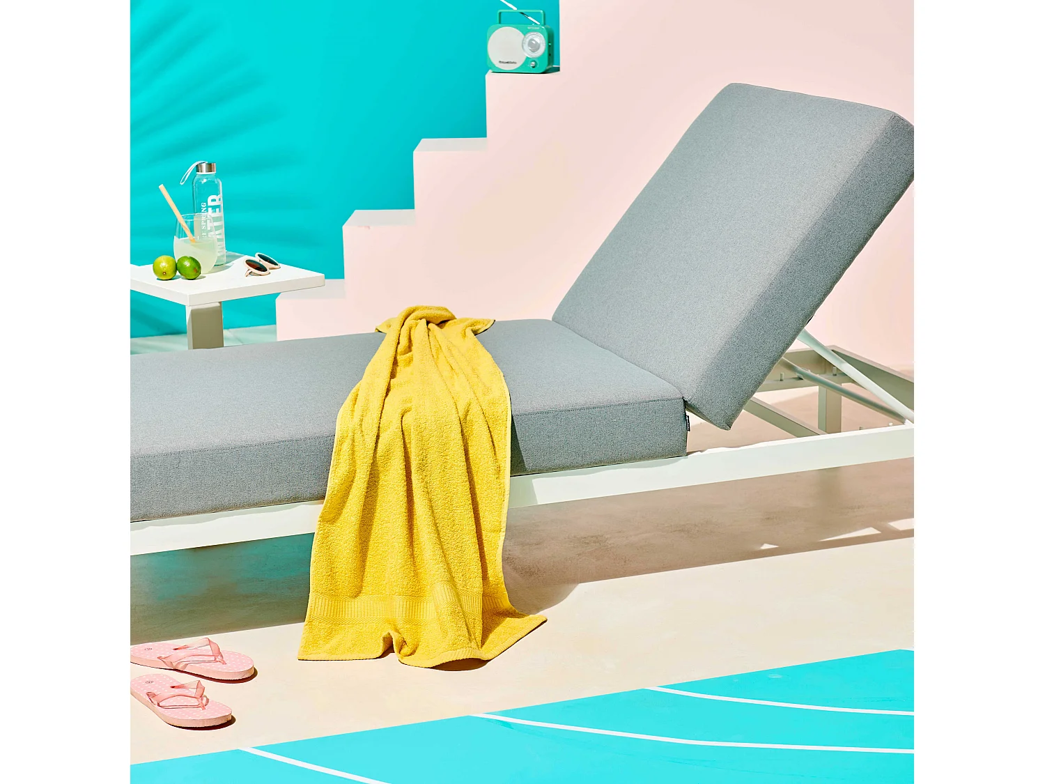 Bain de soleil en aluminium blanc - Galapagos