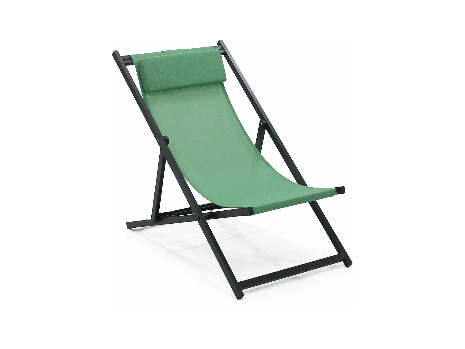 Lot de 2 transats en aluminium vert